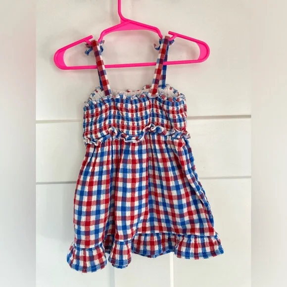 Cat & Jack Red and Blue Checkered Dress - Picture 4 of 4
